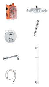 Osier SR 1 - Complete concealed shower system (Chrome/Silverhose)