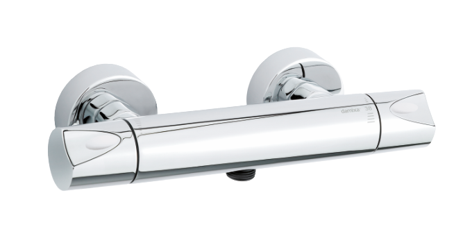 Danish Thermostatic shower mixer from the Clover Green product line.